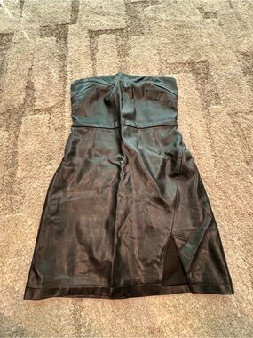 Edikted Strapless Pleather Dress